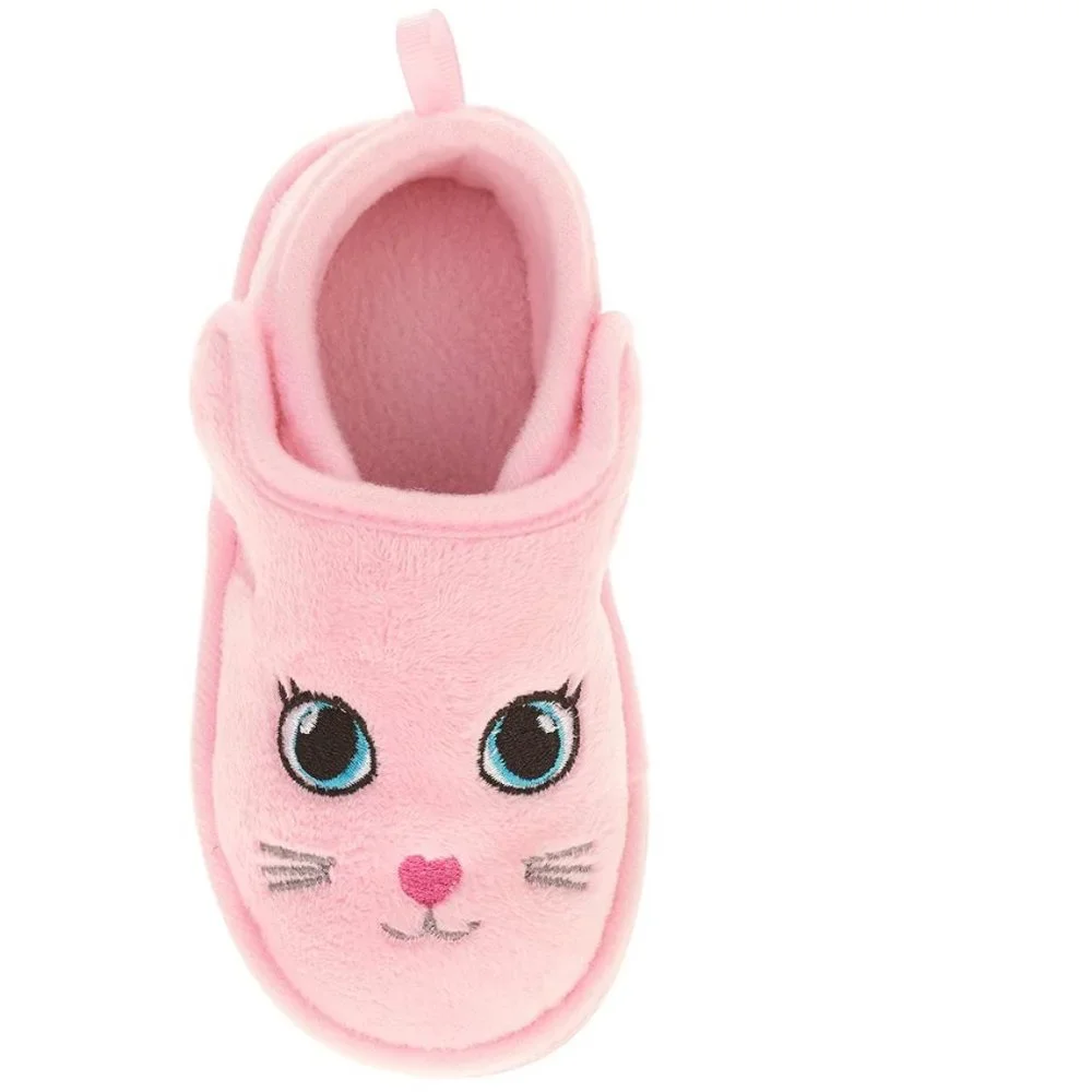 Toddler Girls Pink Bunny Slippers Slip-On House Shoes Size 5/6 7/8 9/10 NWT